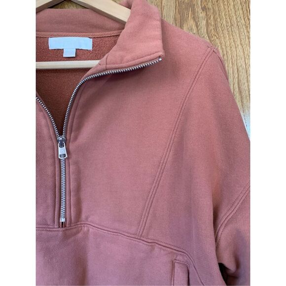 Spiritual Gangster Shay 1/2 Zip Pullover Sweatshirt Deep Rust Size S - Picture 5 of 12